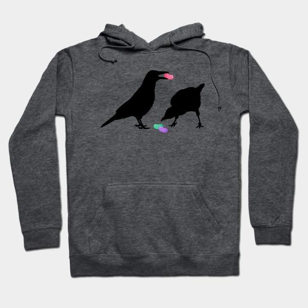 Easter Jelly Bean Crows Hoodie by cottoncanvas